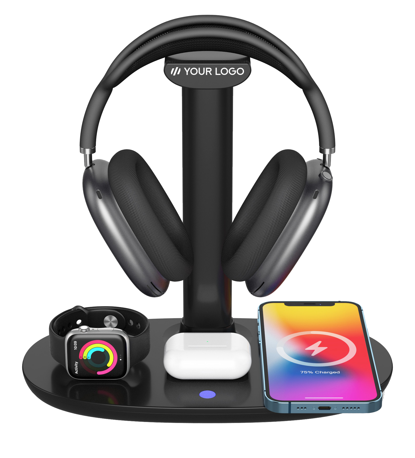 Charging headphone stand