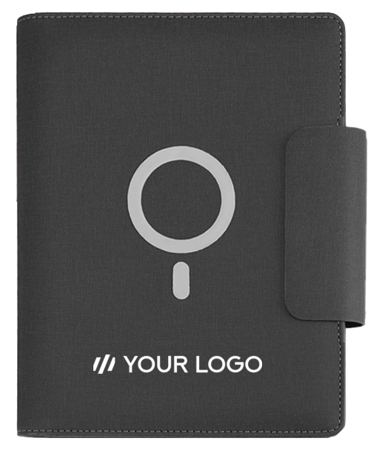 Charging notebook organiser