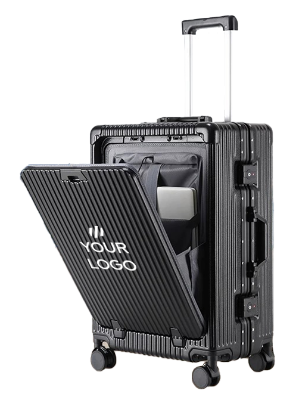 Front-access cabin suitcase