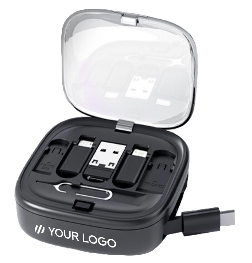 Retractable charging cable kit